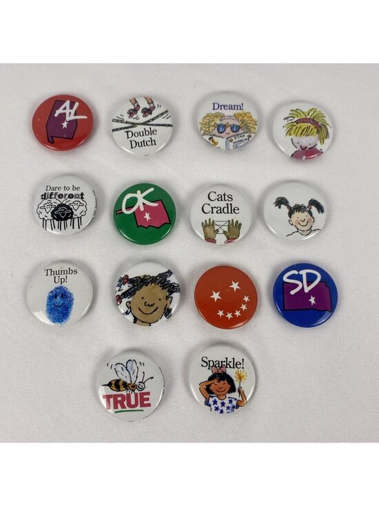 Pleasant Company Other - Lot of 14 VTG American Girl Grin Pins--Pleasant Company 1990s Collectibles Lot B